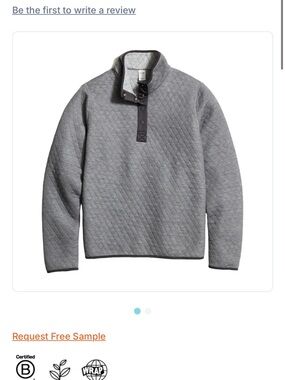 Marine Layer Quilted Snap-Front Pullover - Gray